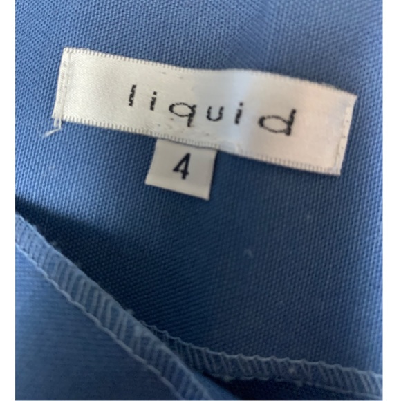 Y2K Academia Mini Skirt Buttons Pleats Blue Size 4 Liquid Cosplay Costume School - Picture 4 of 4